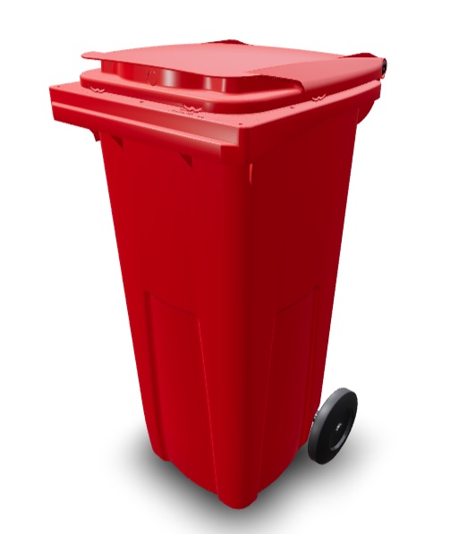 Контейнер червоного кольору 120 л. Contenur